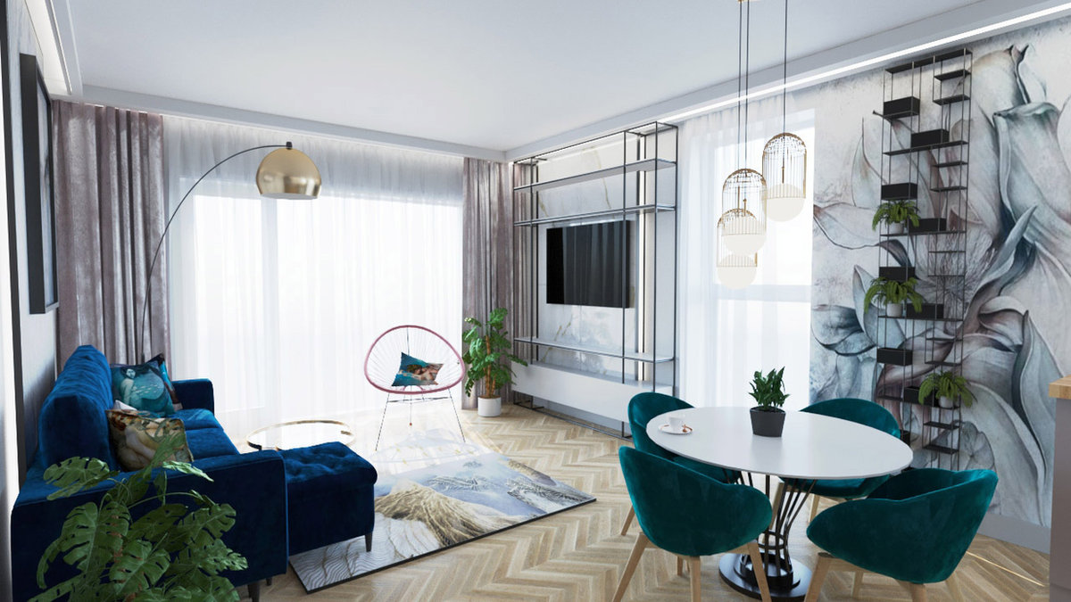 Salon, Mieszkanie w Warszawie