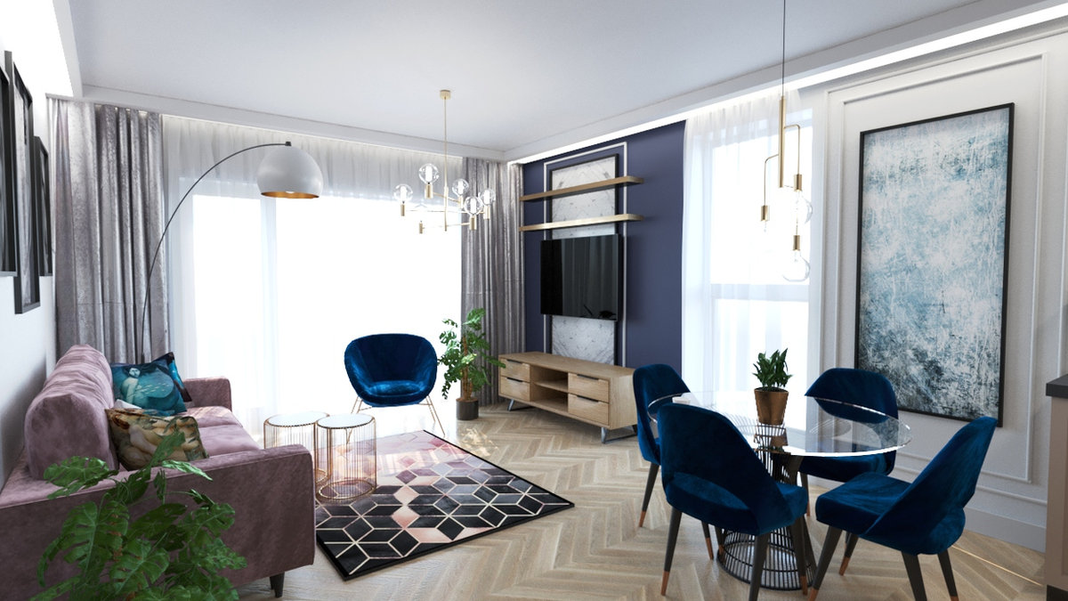 Salon, Mieszkanie w Warszawie