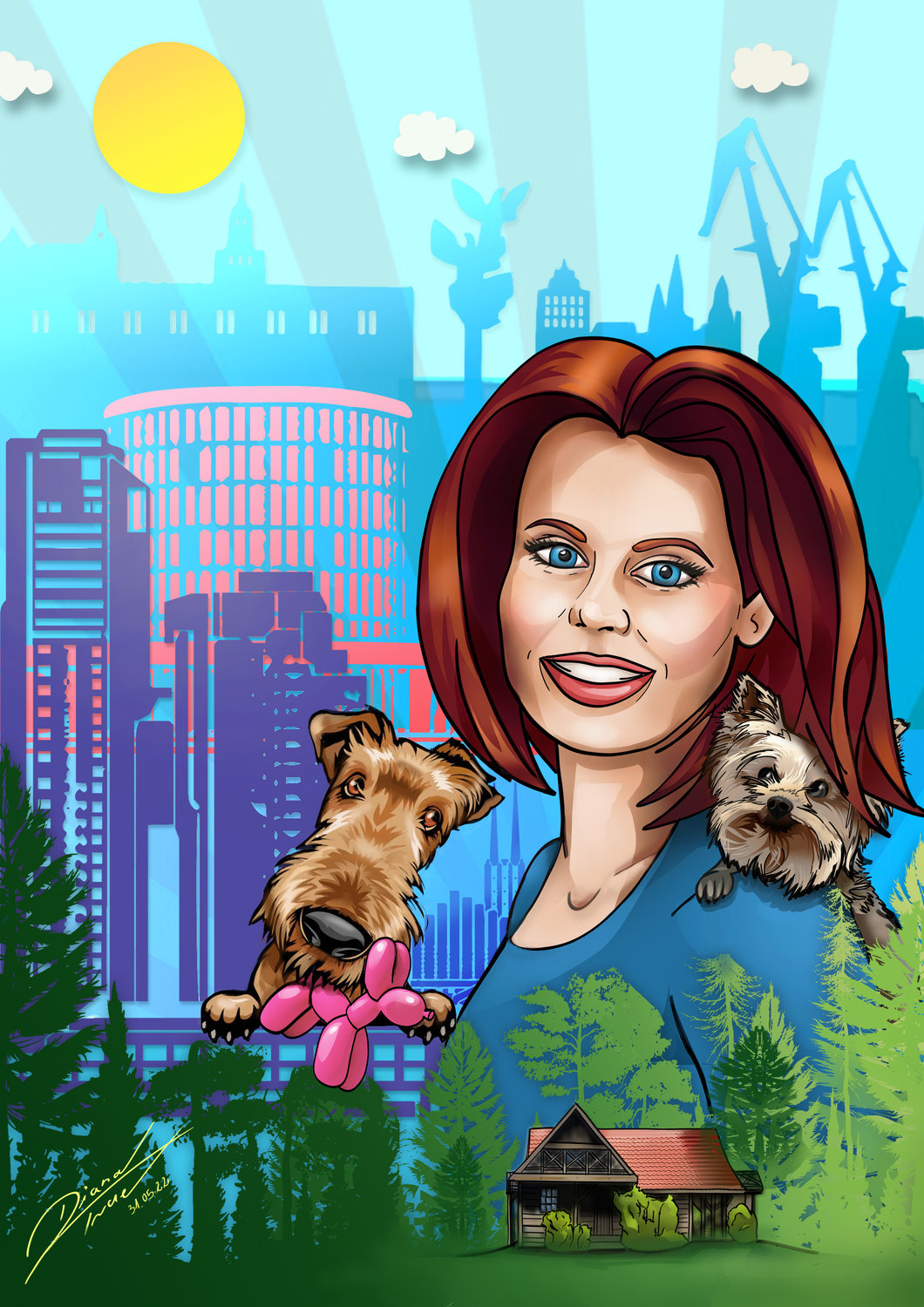 Personalizowany kreskówkowy portret